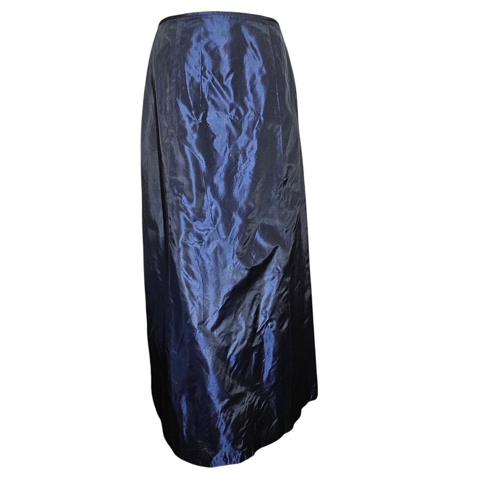 Adrianna Papell Navy Maxi Skirt Size 10 Petite